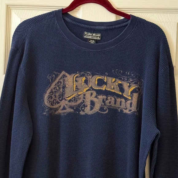 Lucky Brand Waffle Tee with Logo - Picture 2 of 4